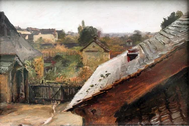 Blick über Dächer und Gärten